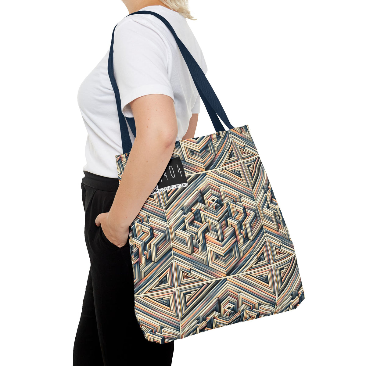 Tech Illusion Graphics Futuristic Artistry Tote Bag - 8404 Design-52