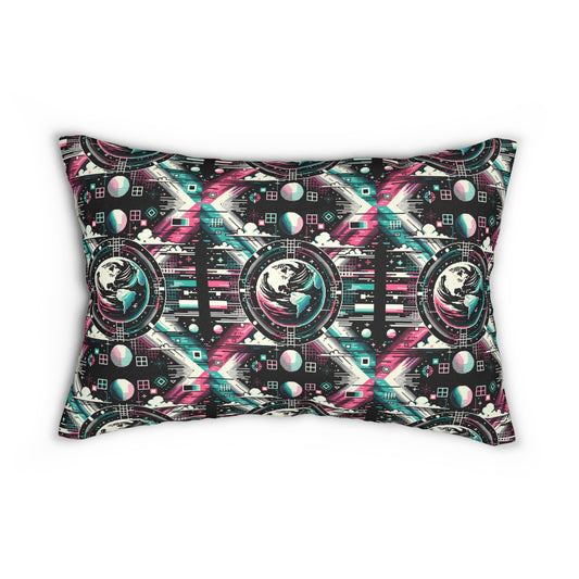 Digital Artistry Digital-native Streetwear Spun Polyester Lumbar Pillow - 8404 Design-62 B
