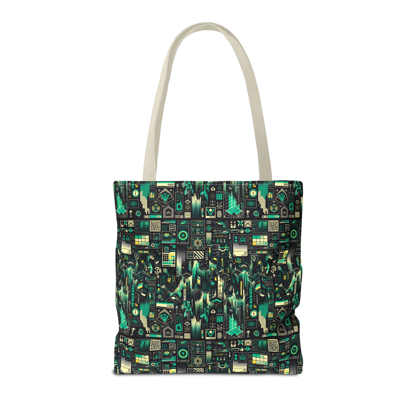 Digital Dystopia Tech Noir Tote Bag - 8404 Design-63