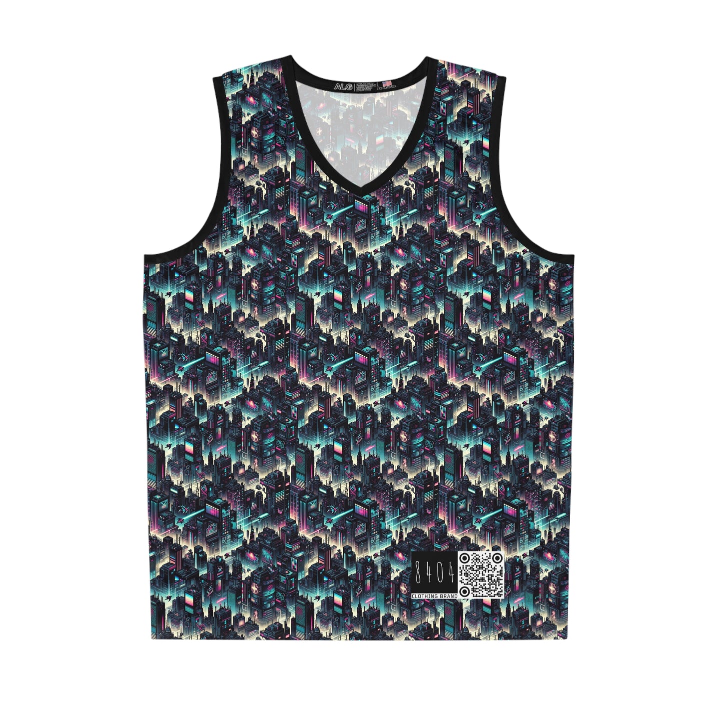 Digital Rebellion Tech-Inspired Streetwear Basketball Jersey - 8404 Design-51