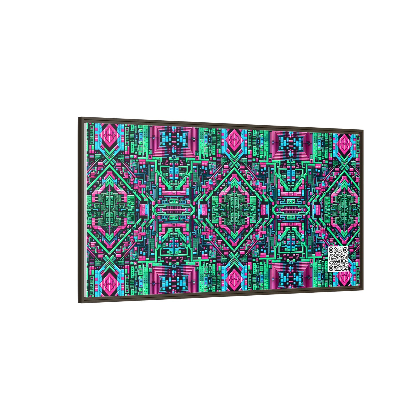 Digital Glitch Vibes Tech-Inspired Streetwear Matte Canvas, Framed (multi-Color) - 8404 Design-71 B