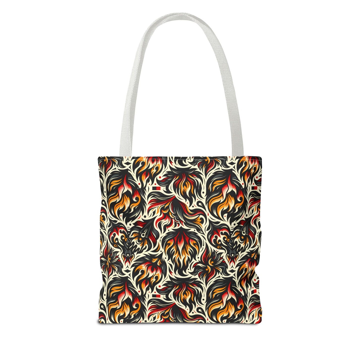 Fire & Flames Bold Streetwear Statement Tote Bag - 8404 Design-57