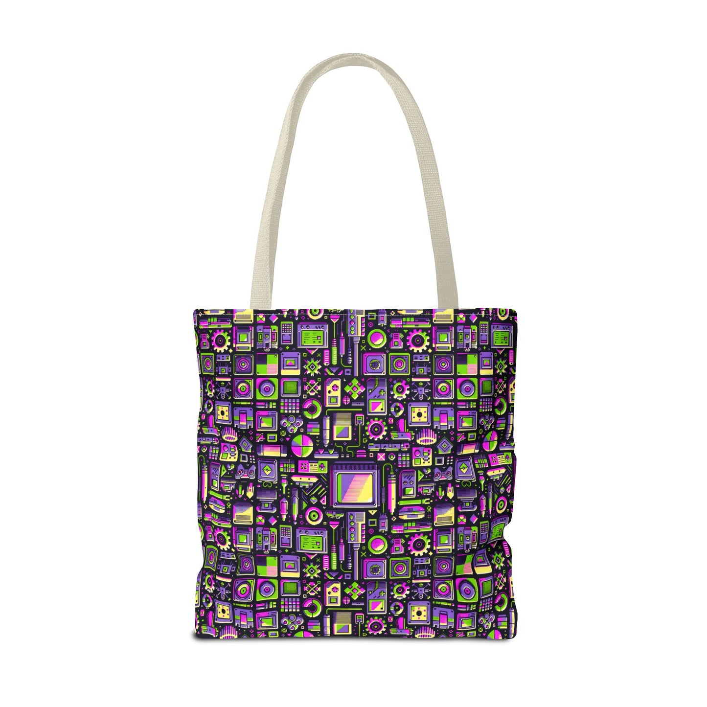 Digital Nostalgia Remix Modern Vintage Fusion Tote Bag - 8404 Design-67