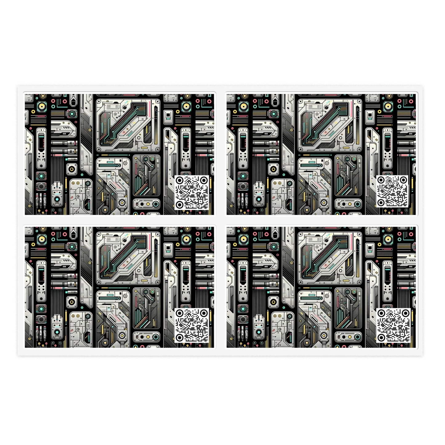 Tech Utility Gear Tech-Forward Minimalism Sticker Sheets - 8404 Design-45