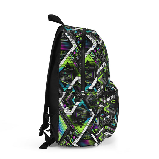 Retro Futurism Graphics Tech-Forward Streetwear Backpack - 8404 Design-52