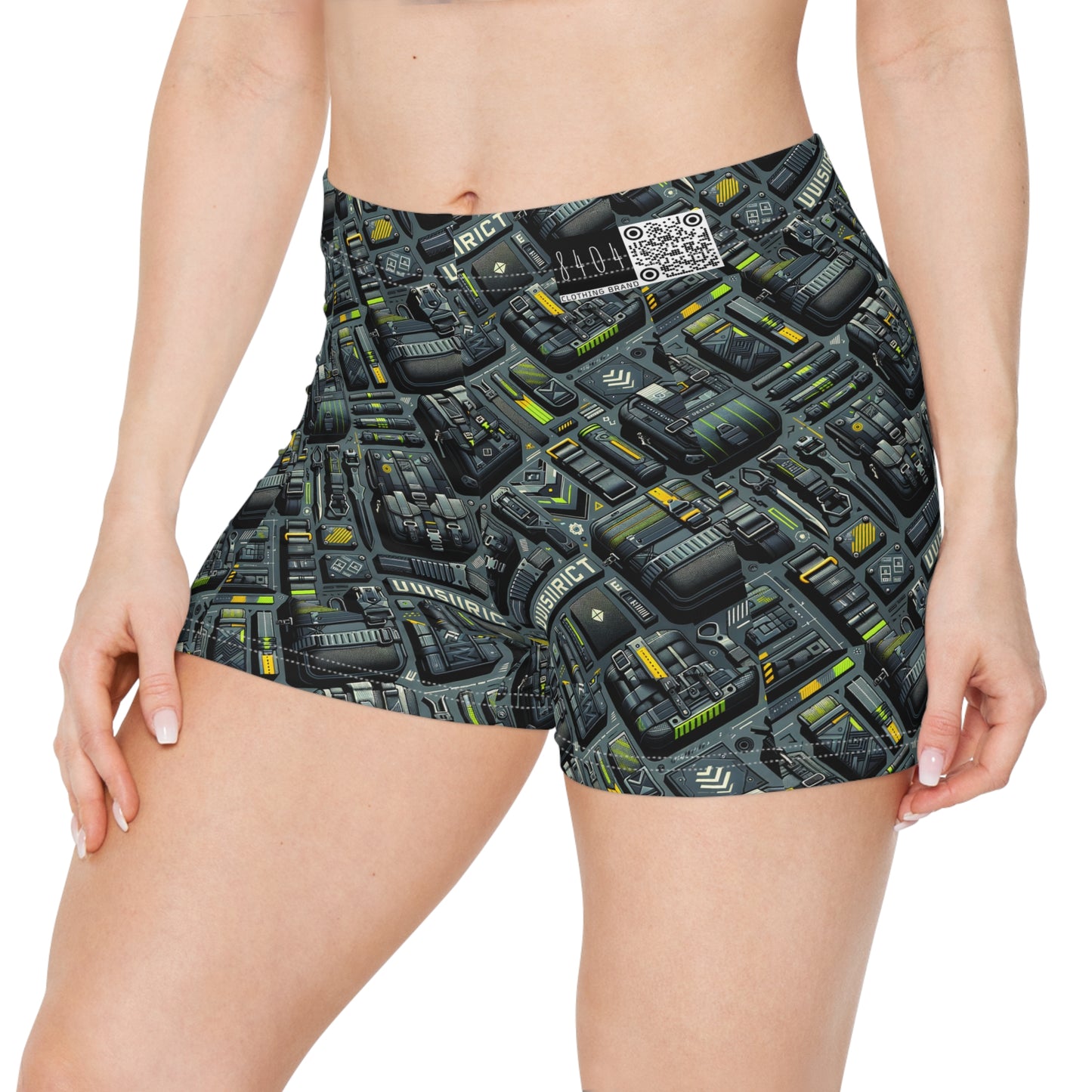 Tech Utility Streetwear Futuristic Tech-Forward Women's Shorts - 8404 Design-47