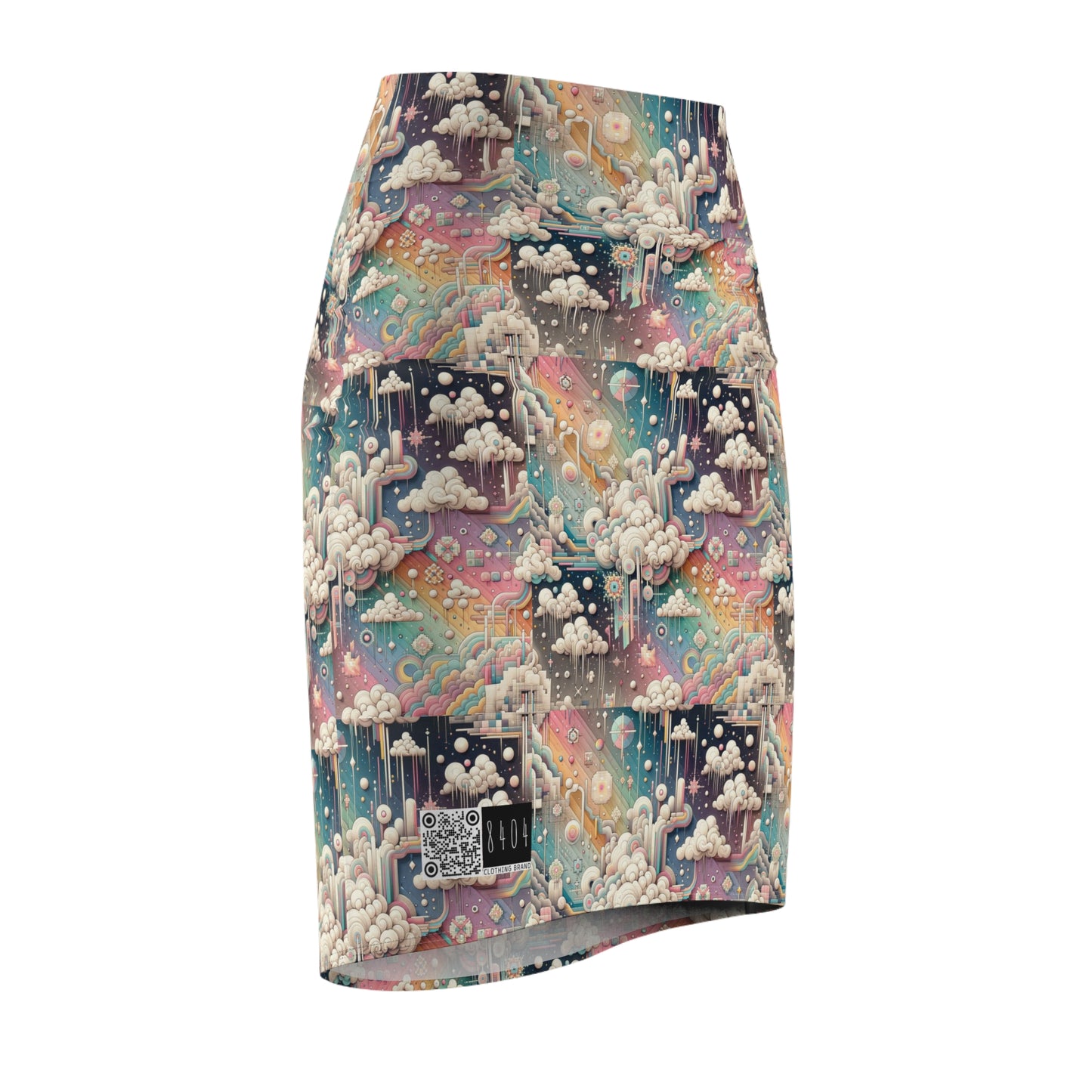 Digital Dreamland Whimsical and Nostalgic Streetwear With a Digital Twist Women's Pencil Skirt - 8404 Design-52