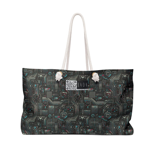 Tech Noir Aesthetics Sleek Tech Streetwear Weekender Bag - 8404 Design-52