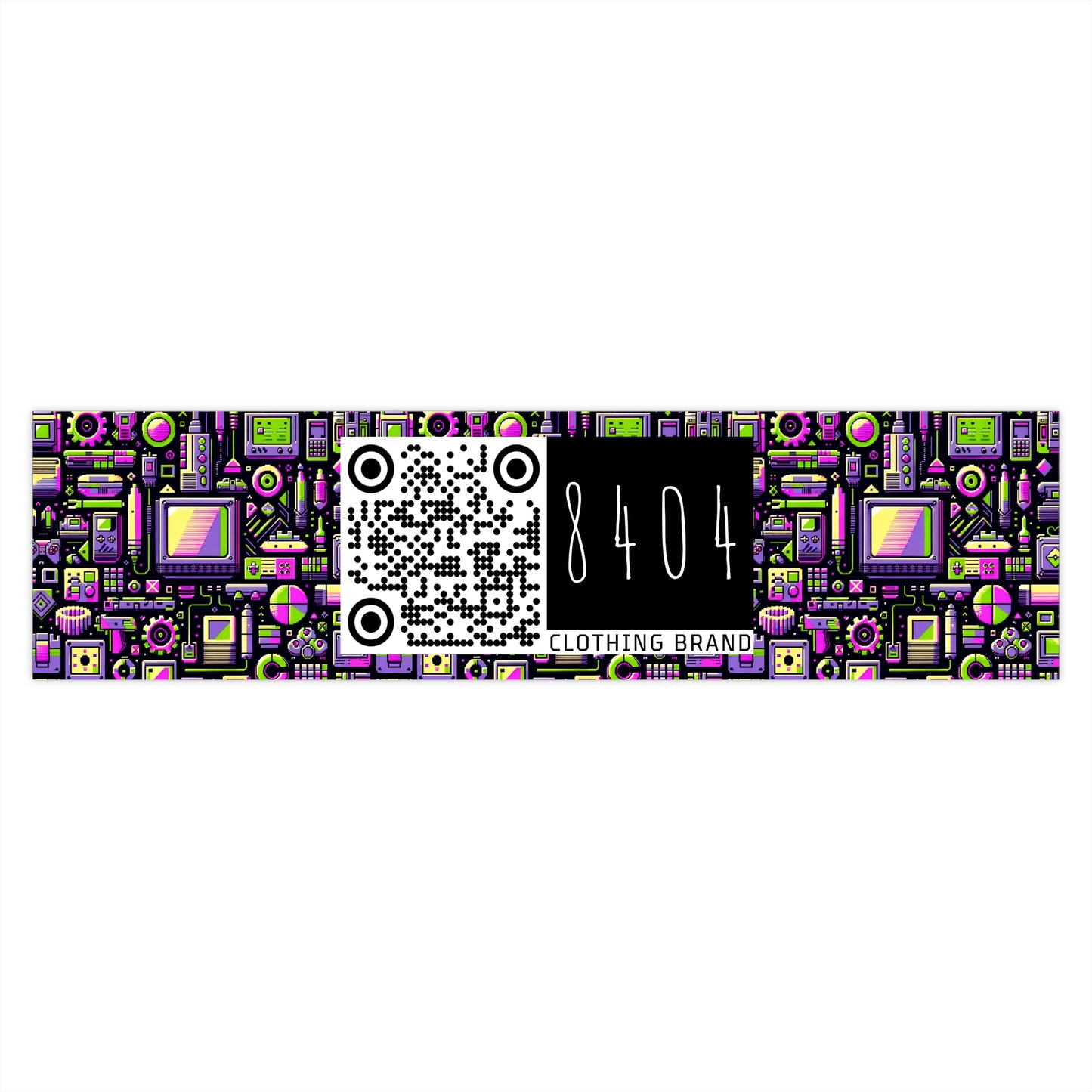 Digital Nostalgia Remix Modern Vintage Fusion Bumper Sticker - 8404 Design-67