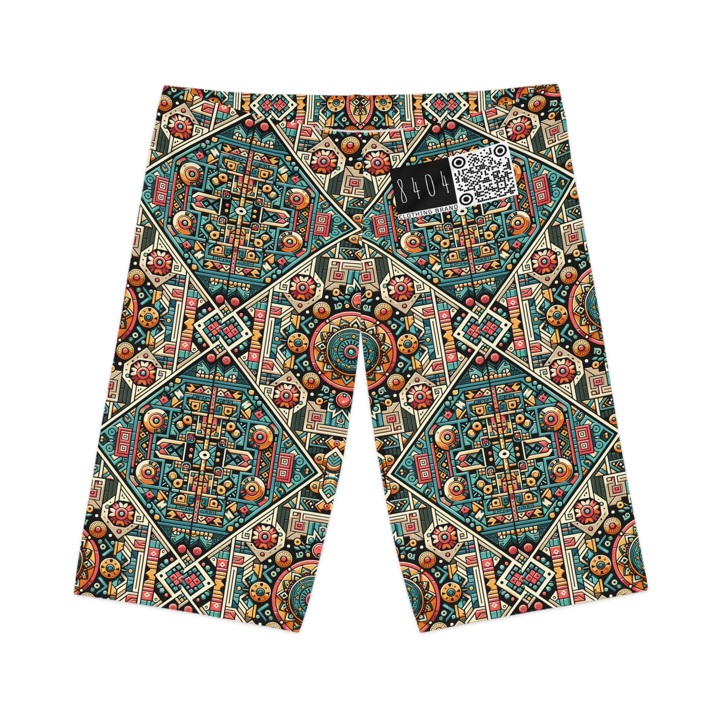 Cultural Fusion Tech Blend of Cultural Heritage With Tech-Inspired Elements Women's Bike Shorts - 8404 Design-74