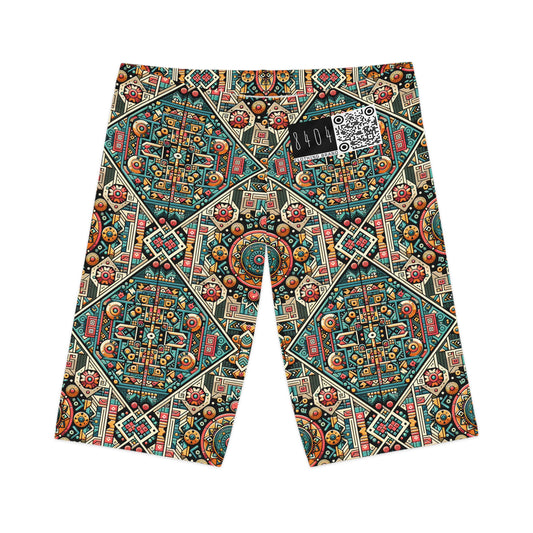 Cultural Fusion Tech Blend of Cultural Heritage With Tech-Inspired Elements Women's Bike Shorts - 8404 Design-74