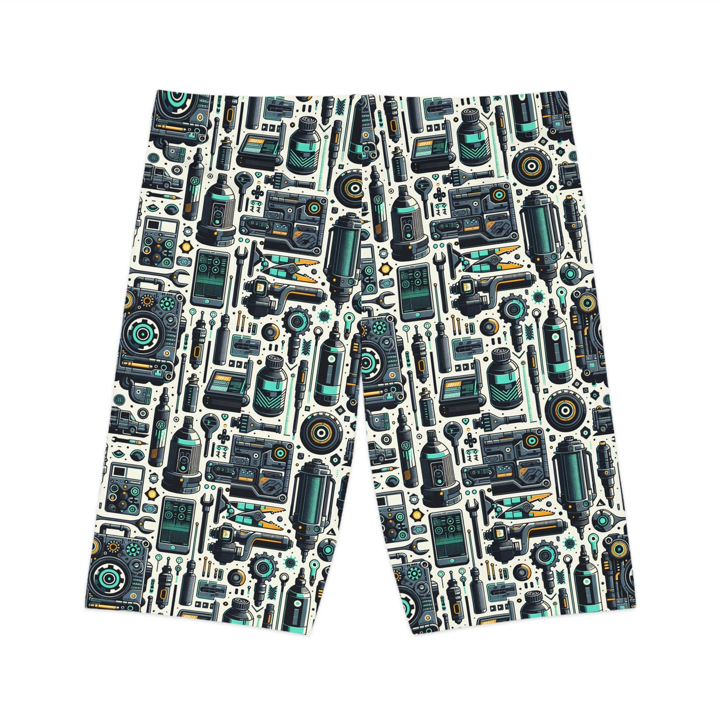 Tech Utility Fusion Modern Tech Streetwear Women's Bike Shorts - 8404 Design-53