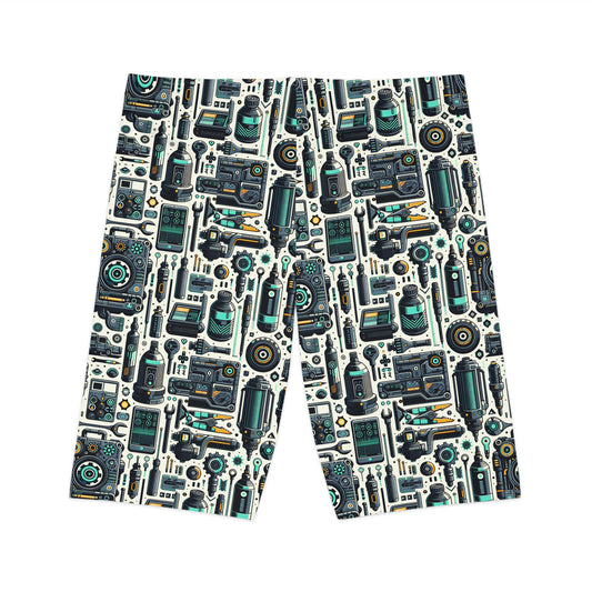 Tech Utility Fusion Modern Tech Streetwear Women's Bike Shorts - 8404 Design-53