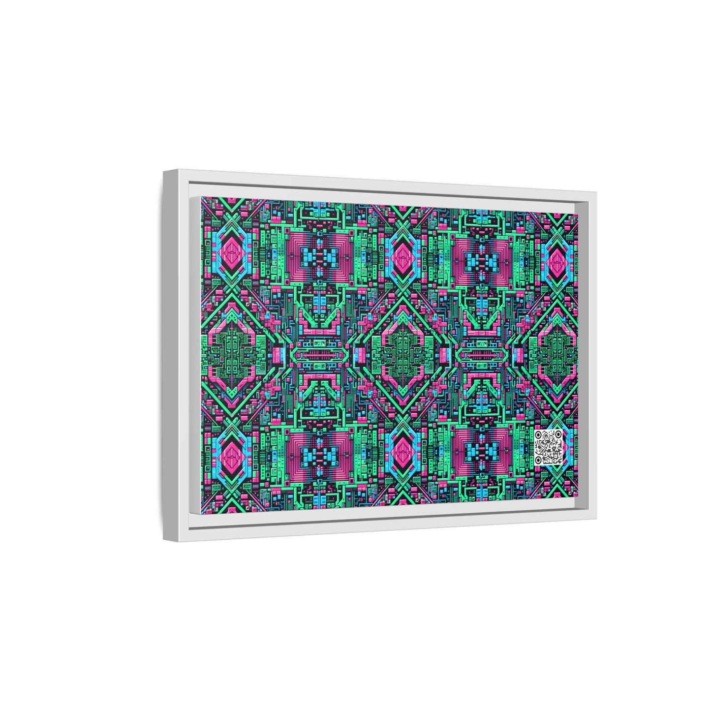 Digital Glitch Vibes Tech-Inspired Streetwear Matte Canvas, Framed (multi-Color) - 8404 Design-71 B