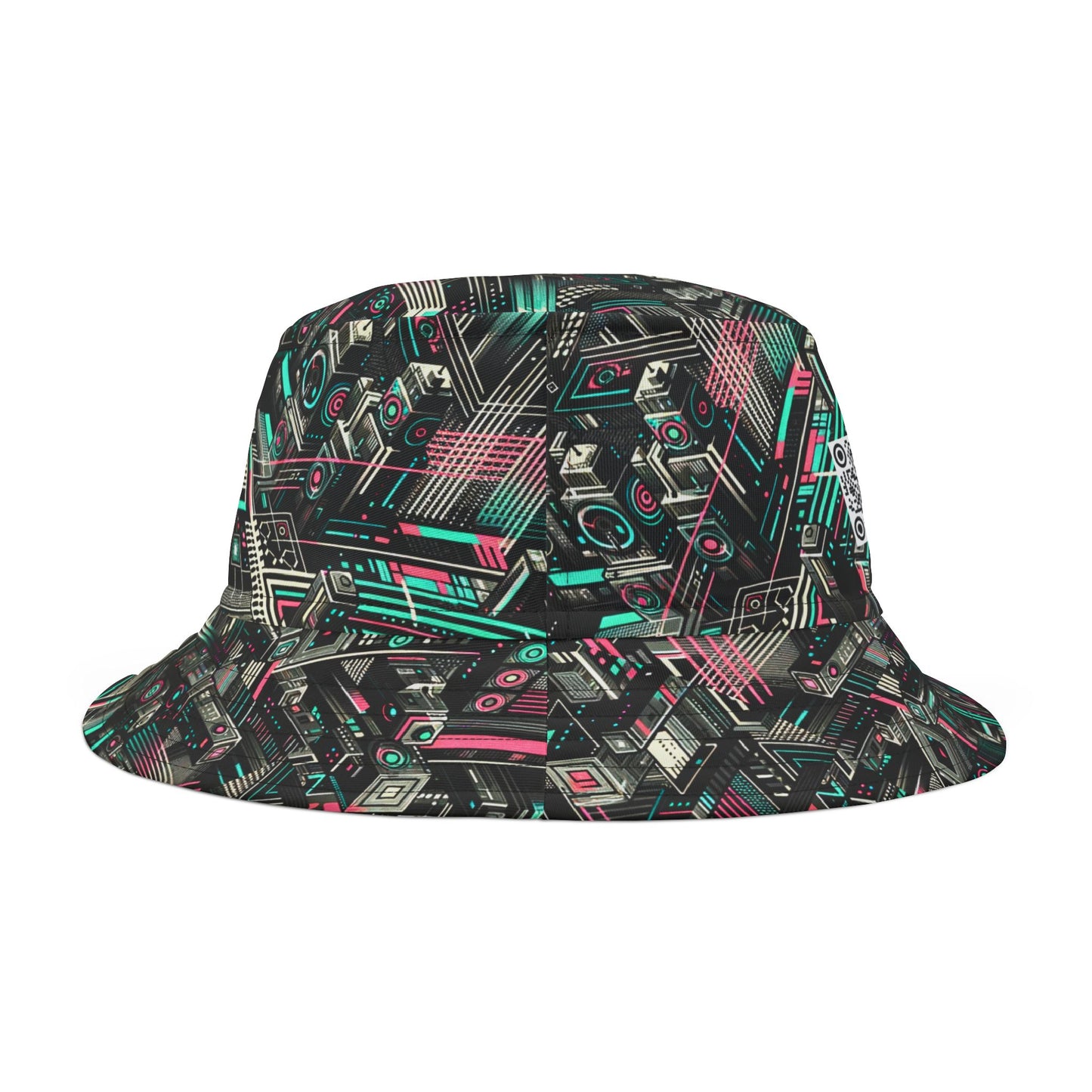 Digital Dreamland Tech-Inspired Streetwear Bucket Hat - 8404 Design-51