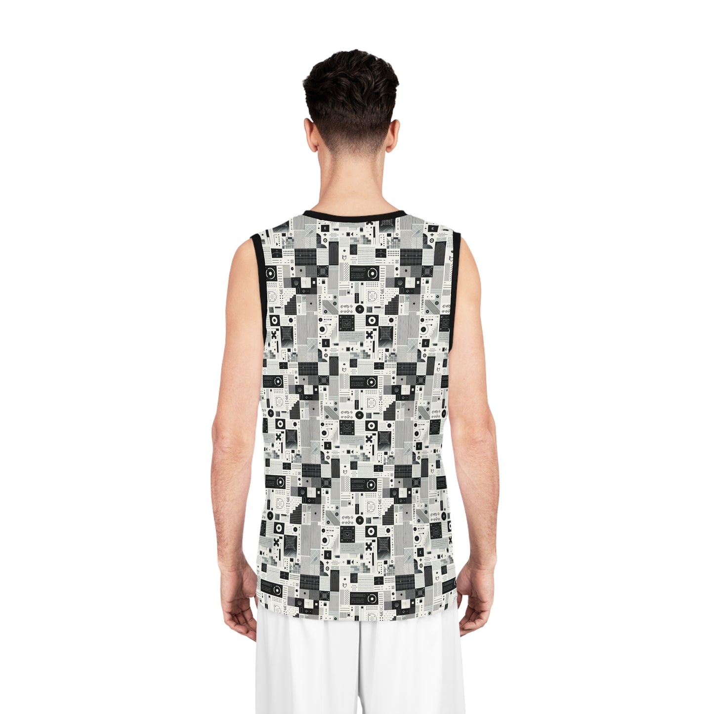 Digital Minimalism Minimalist Tech Basketball Jersey - 8404 Design-50