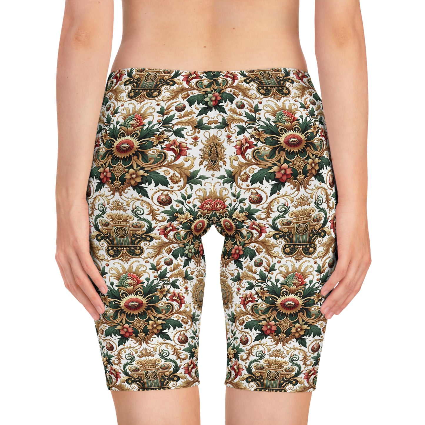 Monogram Madness Luxurious Streetwear Women's Bike Shorts - 8404 Design-68