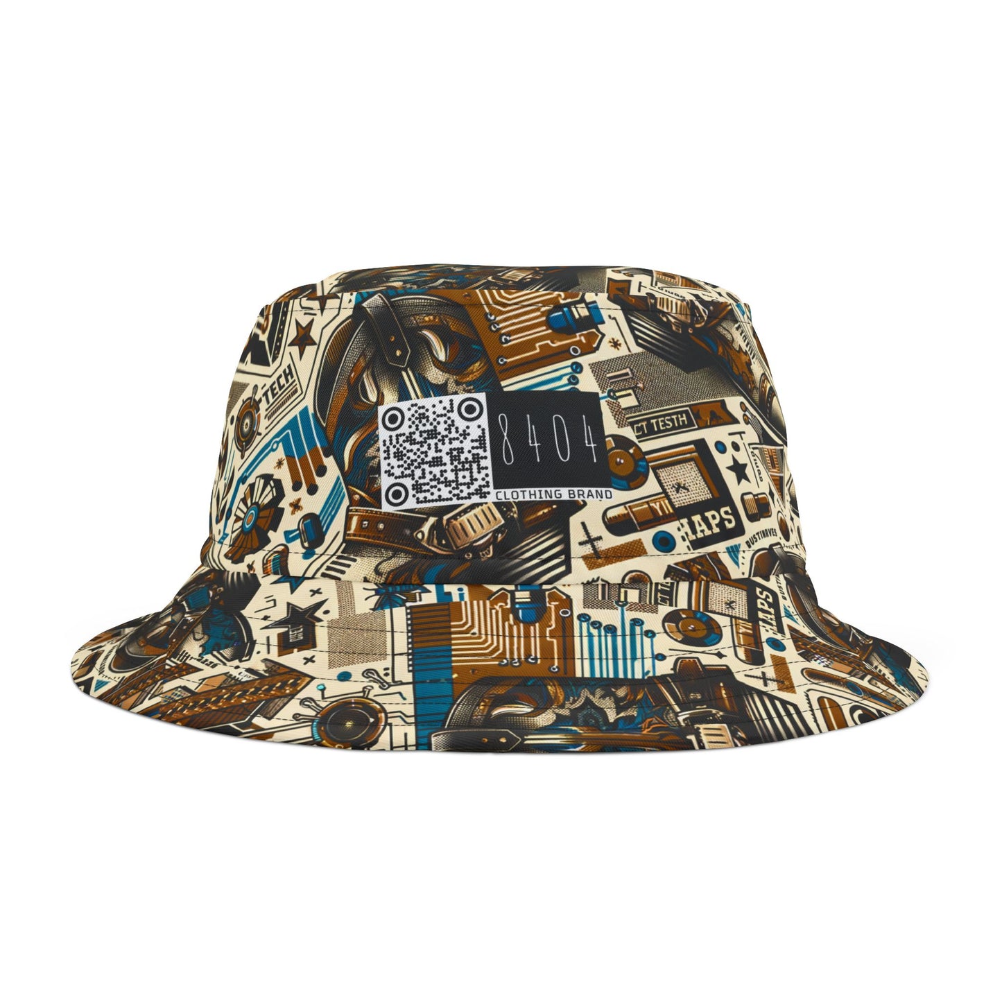 Digital Cowboy Chic Tech-Infused Western Fusion Bucket Hat - 8404 Design-45
