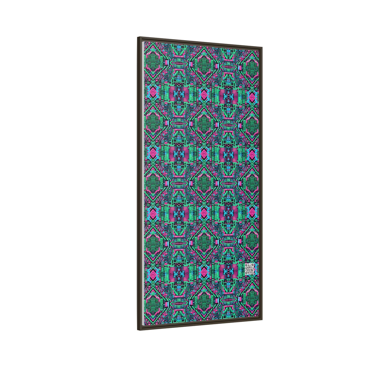 Digital Glitch Vibes Tech-Inspired Streetwear Matte Canvas, Framed (multi-Color) - 8404 Design-71 B