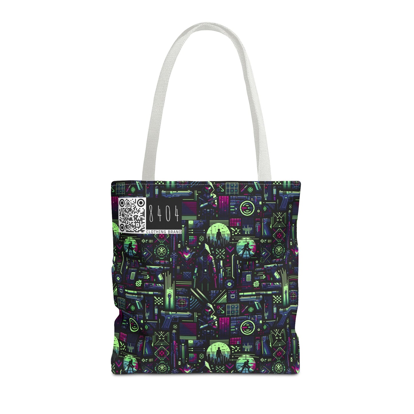 Tech Noir Futuristic Cyberpunk Tote Bag - 8404 Design-63
