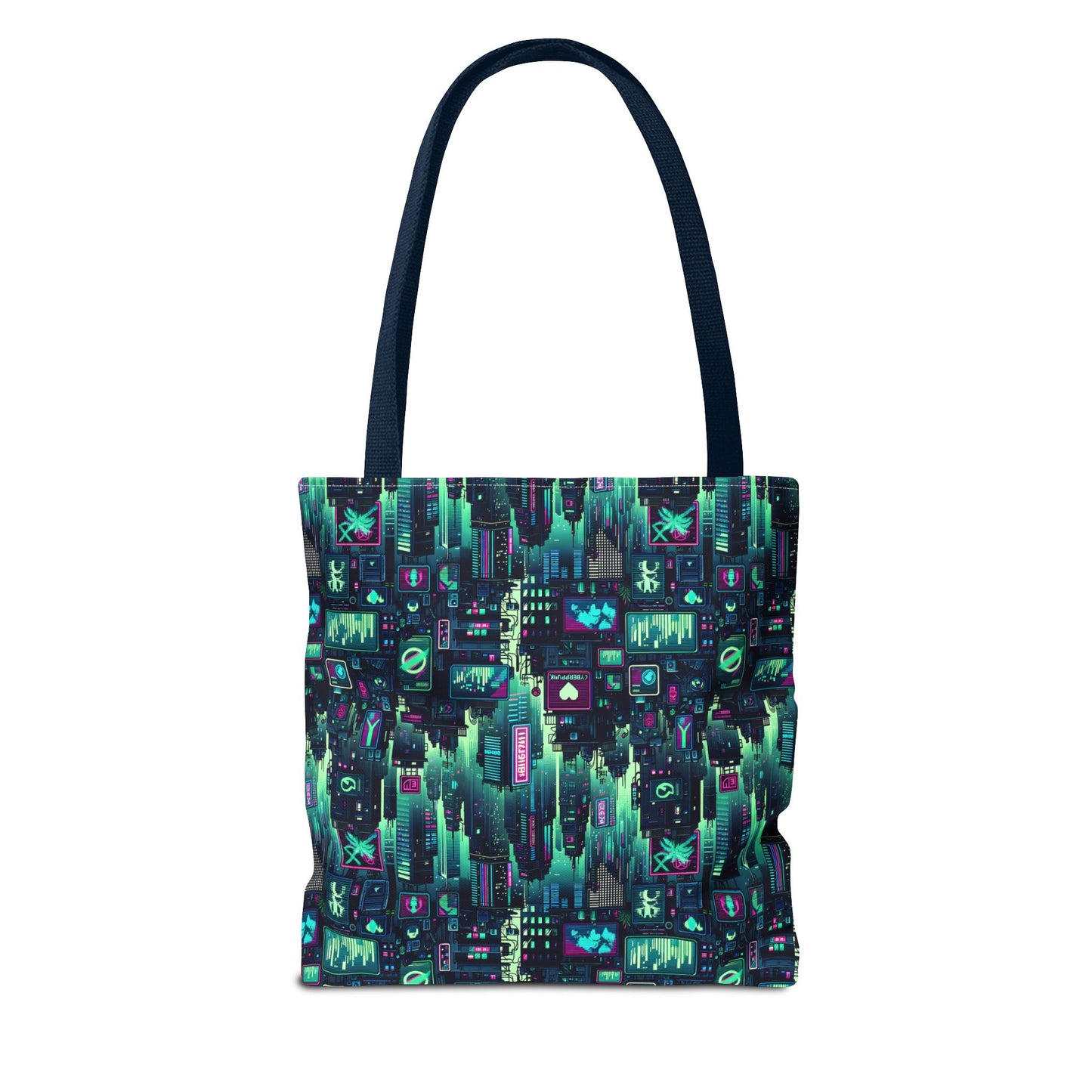 Tech Noir Graphics Futuristic Cyberpunk Tote Bag - 8404 Design-52
