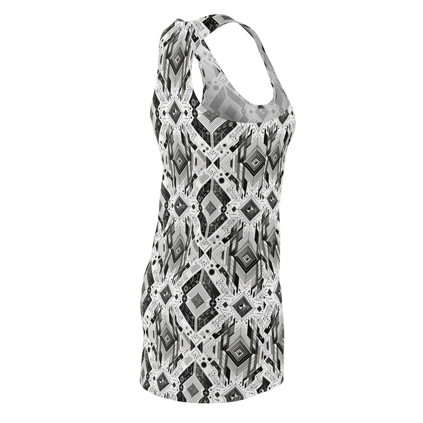 Digital Minimalism Minimalist Tech Women's Cut & Sew Racerback Dress - 8404 Design-51