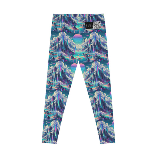 Digital Dreamscapes Digitally-Inspired Streetwear With a Dreamy, Surreal Twist Stretch Leggings - 8404 Design-53