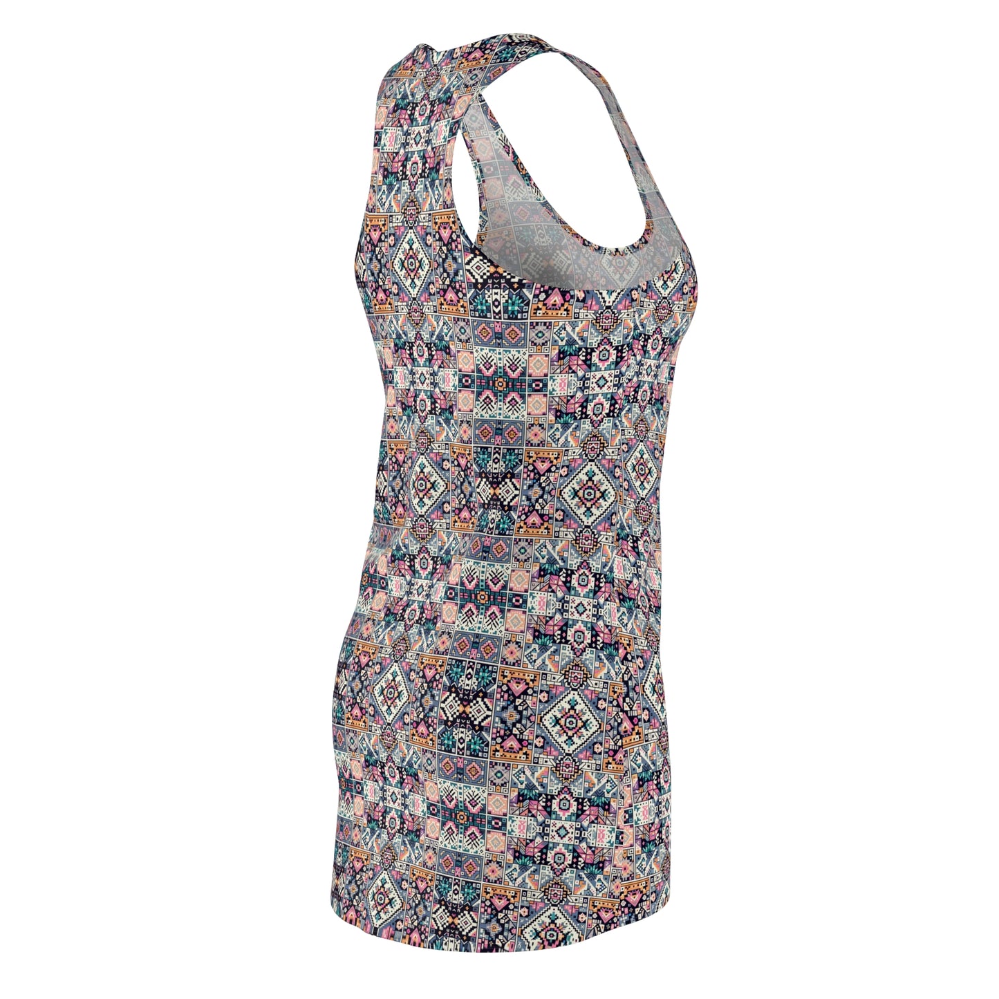 Digital Artisanal Fusion Digital Artisanal Women's Cut & Sew Racerback Dress - 8404 Design-65