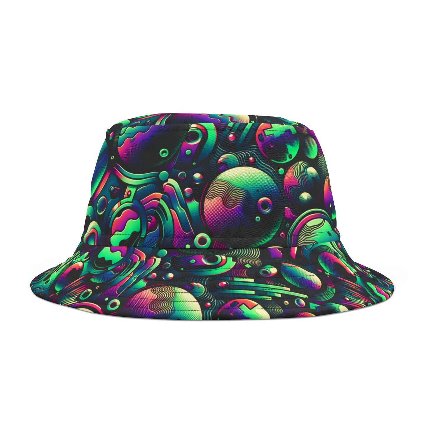 Tech-Tonal Graphics Tech-Forward Streetwear Bucket Hat - 8404 Design-56