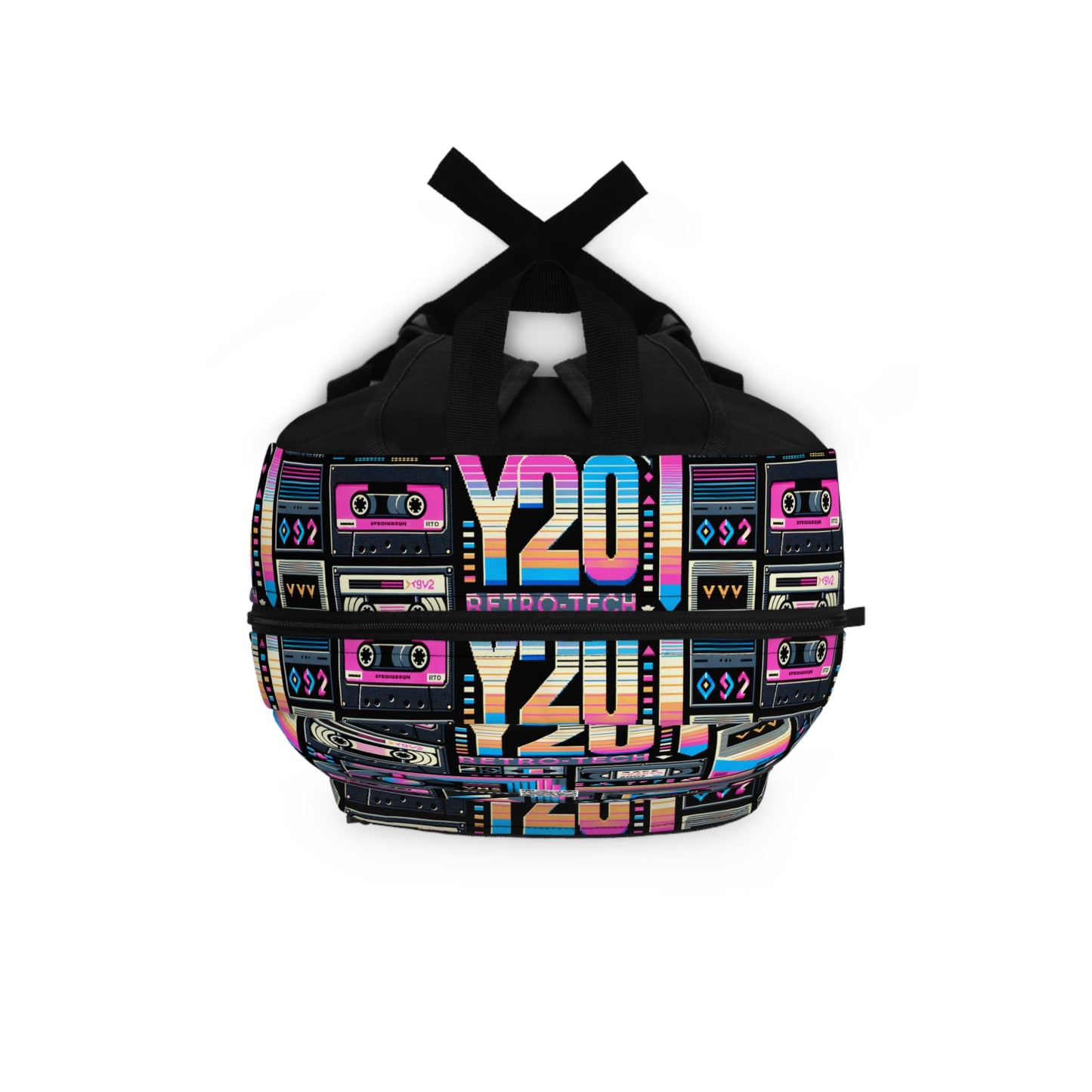 Digital Nostalgia Tech-Inspired Retro Fusion Backpack - 8404 Design-65