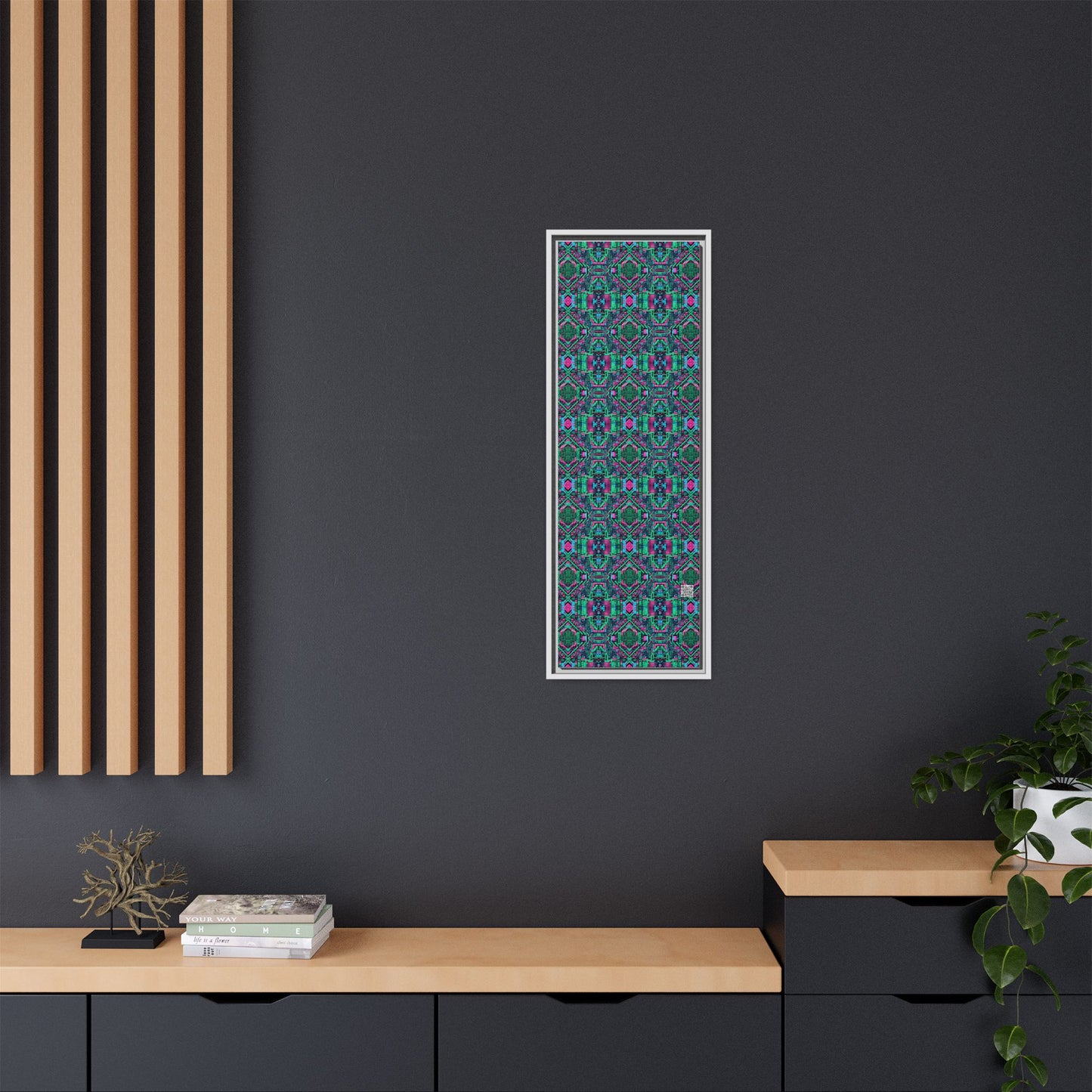 Digital Glitch Vibes Tech-Inspired Streetwear Matte Canvas, Framed (multi-Color) - 8404 Design-71 B