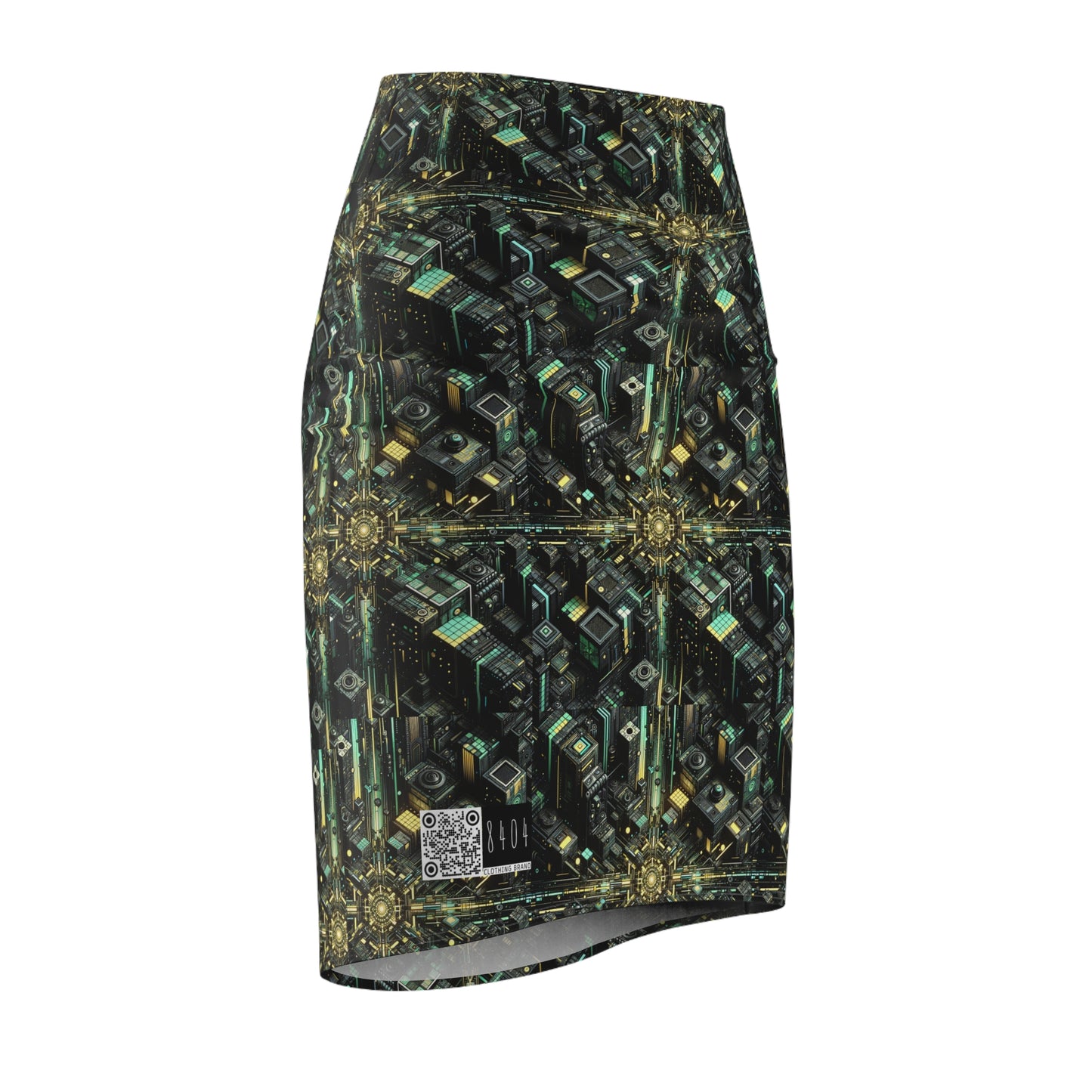 Tech Noir Graphics Tech-Inspired Streetwear Women's Pencil Skirt - 8404 Design-66