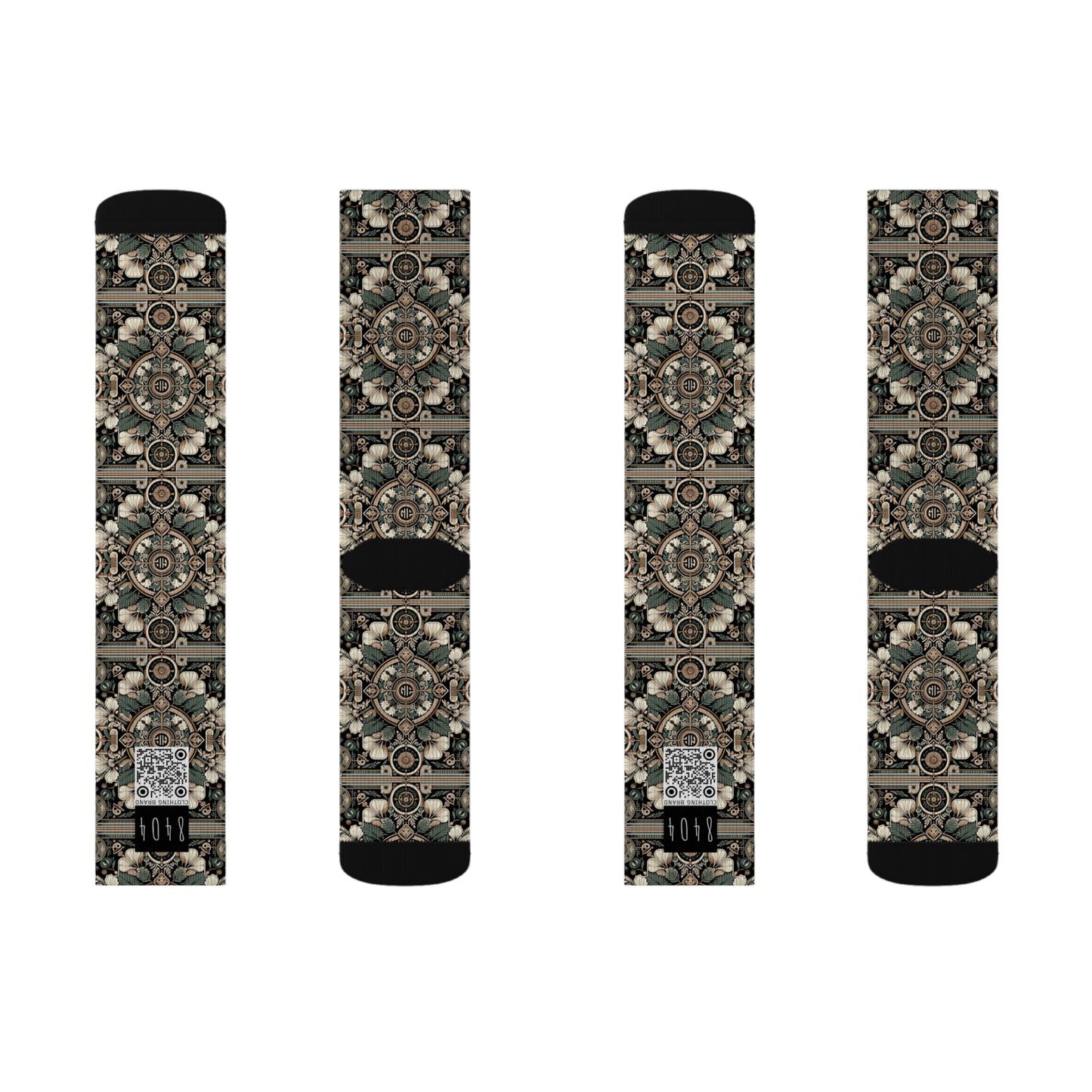Cyber Garden Party Tech Garden Extravaganza Sublimation Socks - 8404 Design-66