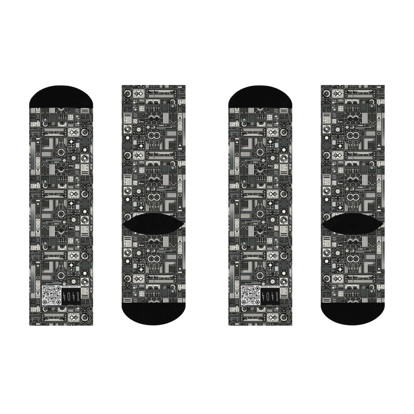 Digital Minimalism Minimalist Tech Cushioned Crew Socks - 8404 Design-62