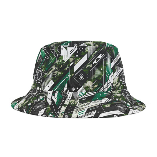 Tech Camo Fusion Tech-Forward Streetwear With a Futuristic Edge Bucket Hat - 8404 Design-63