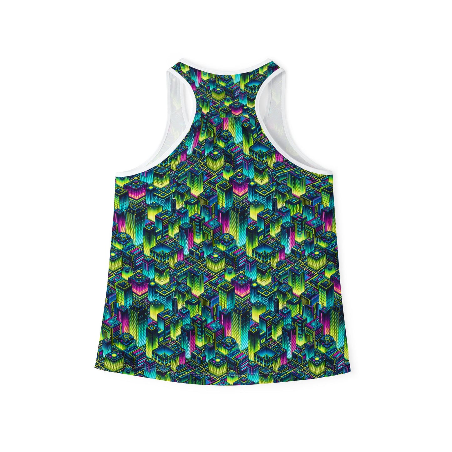 Tech-Infused Neon Tech-Forward Streetwear Women's Tank Top - 8404 Design-65