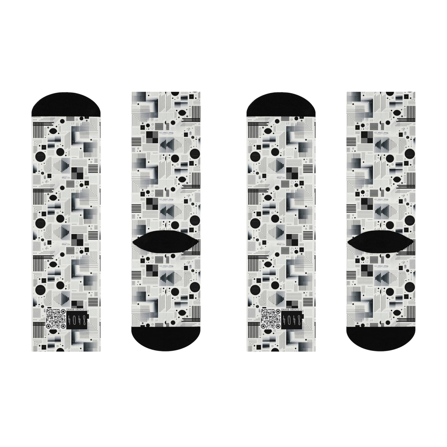Digital Minimalism Minimalist Tech Cushioned Crew Socks - 8404 Design-60