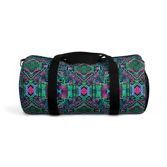 Digital Glitch Vibes Tech-Inspired Streetwear Duffel Bag - 8404 Design-71