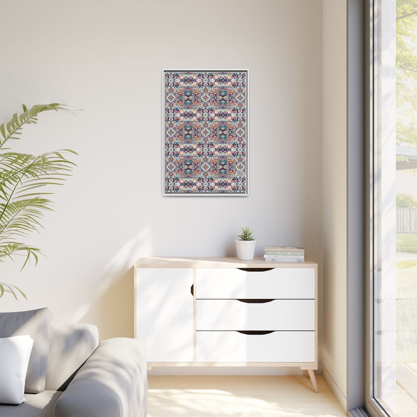 Matte Canvas, Framed (multi-Color) - 8404 Design-01