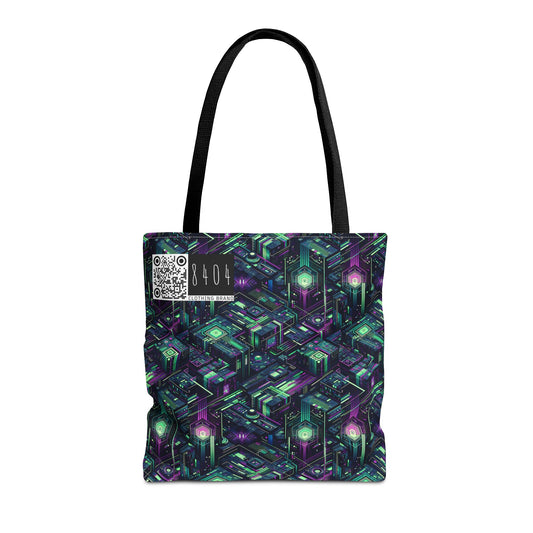 Tech Noir Aesthetics Tech-Forward Urban Dystopia Tote Bag - 8404 Design-43