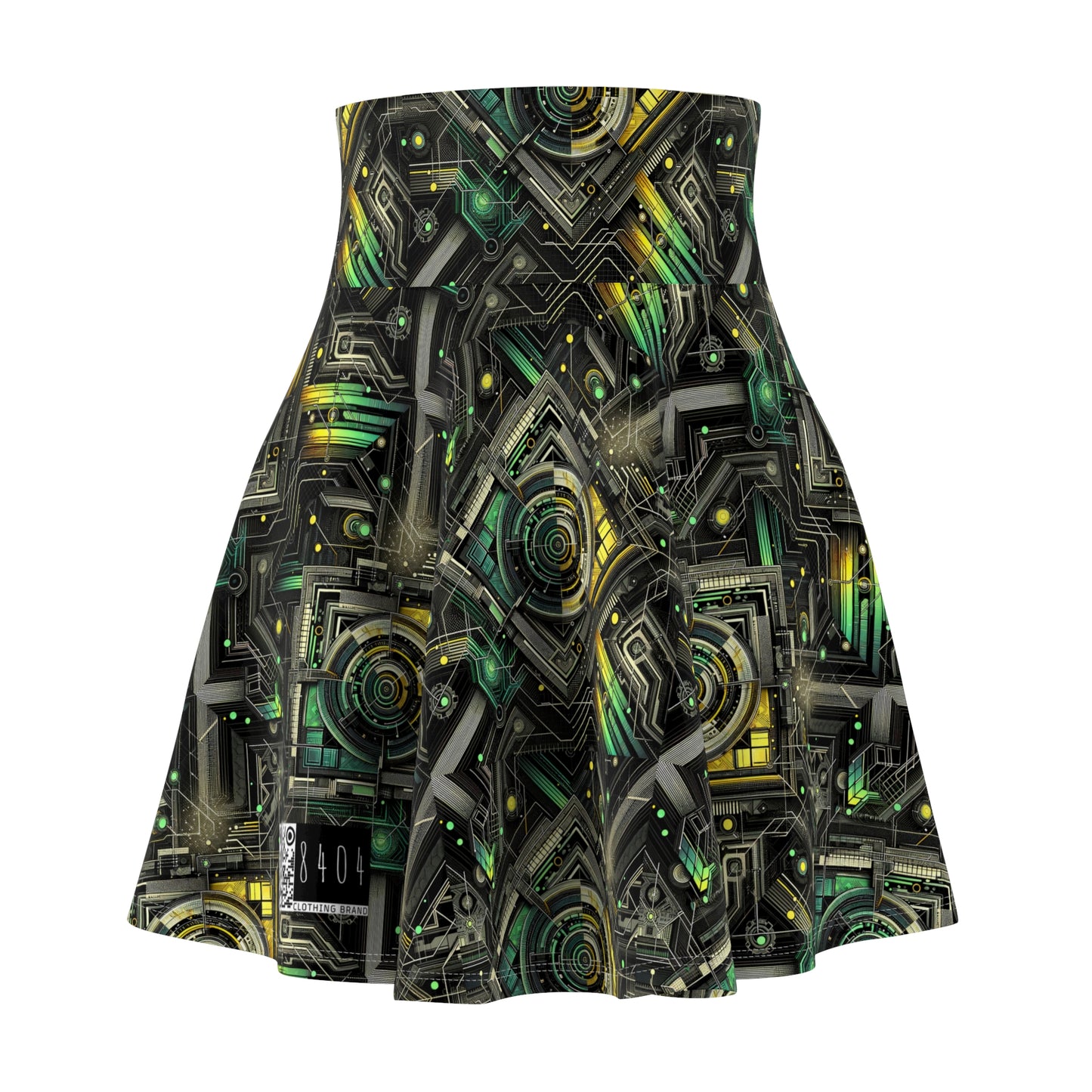 Tech Noir Graphics Tech-Inspired Streetwear Women's Skater Skirt - 8404 Design-57