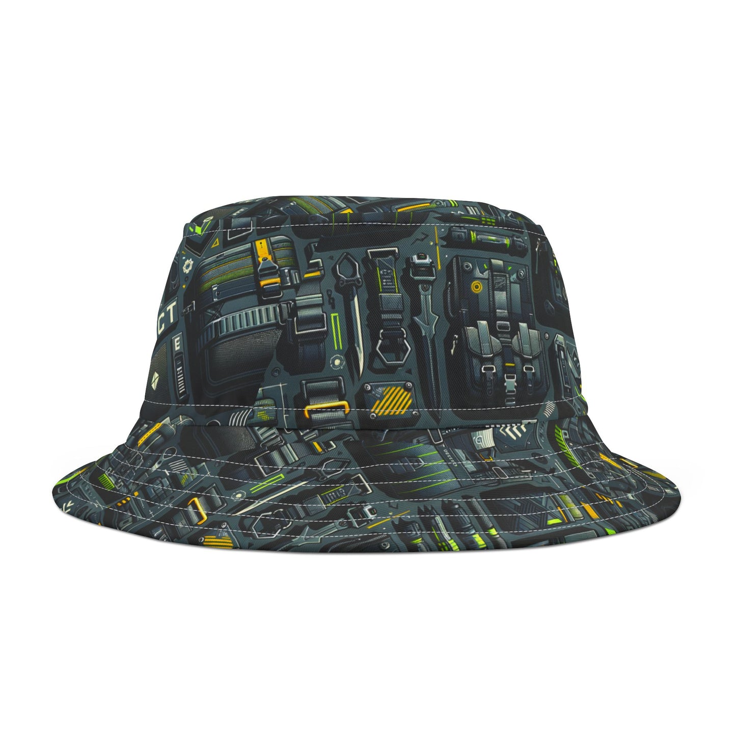 Tech Utility Streetwear Futuristic Tech-Forward Bucket Hat - 8404 Design-47