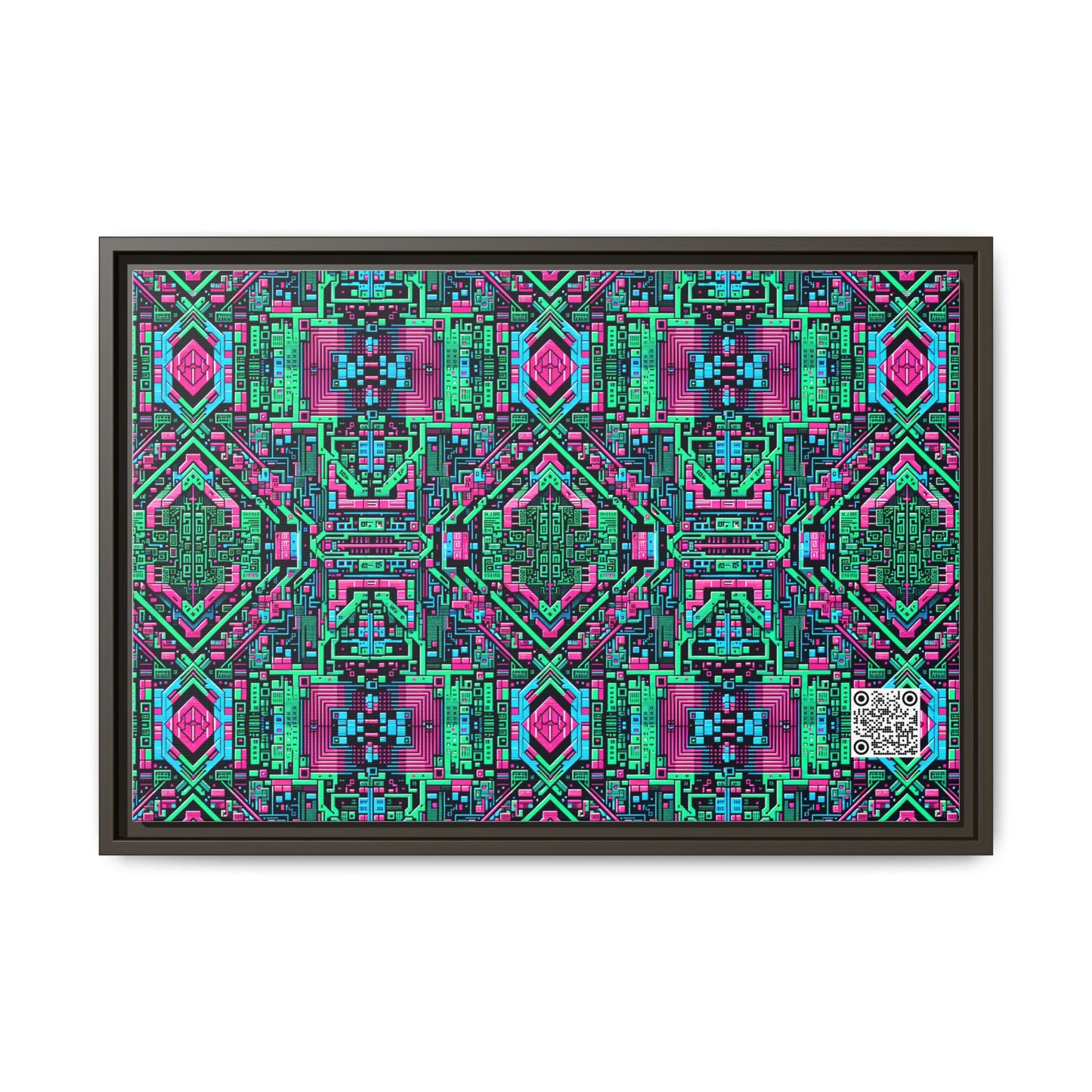 Digital Glitch Vibes Tech-Inspired Streetwear Matte Canvas, Framed (multi-Color) - 8404 Design-71 B