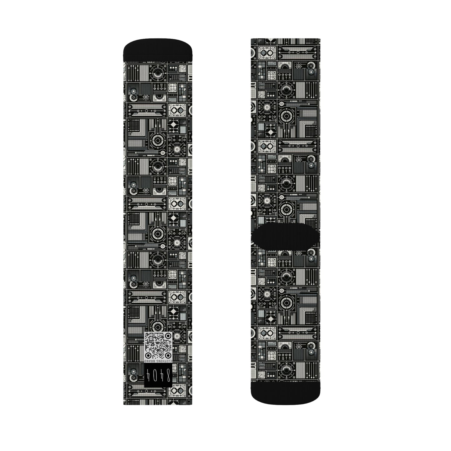 Digital Minimalism Minimalist Tech Sublimation Socks - 8404 Design-62