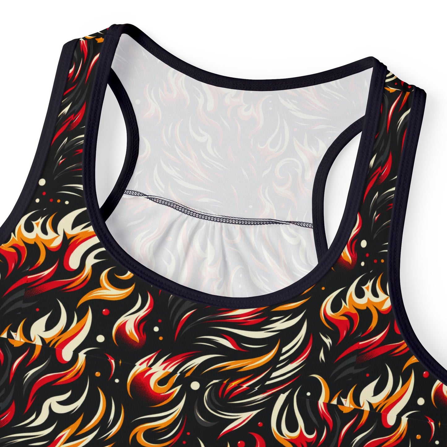 Fire & Flames Bold Streetwear Statement Women's Tank Top - 8404 Design-60