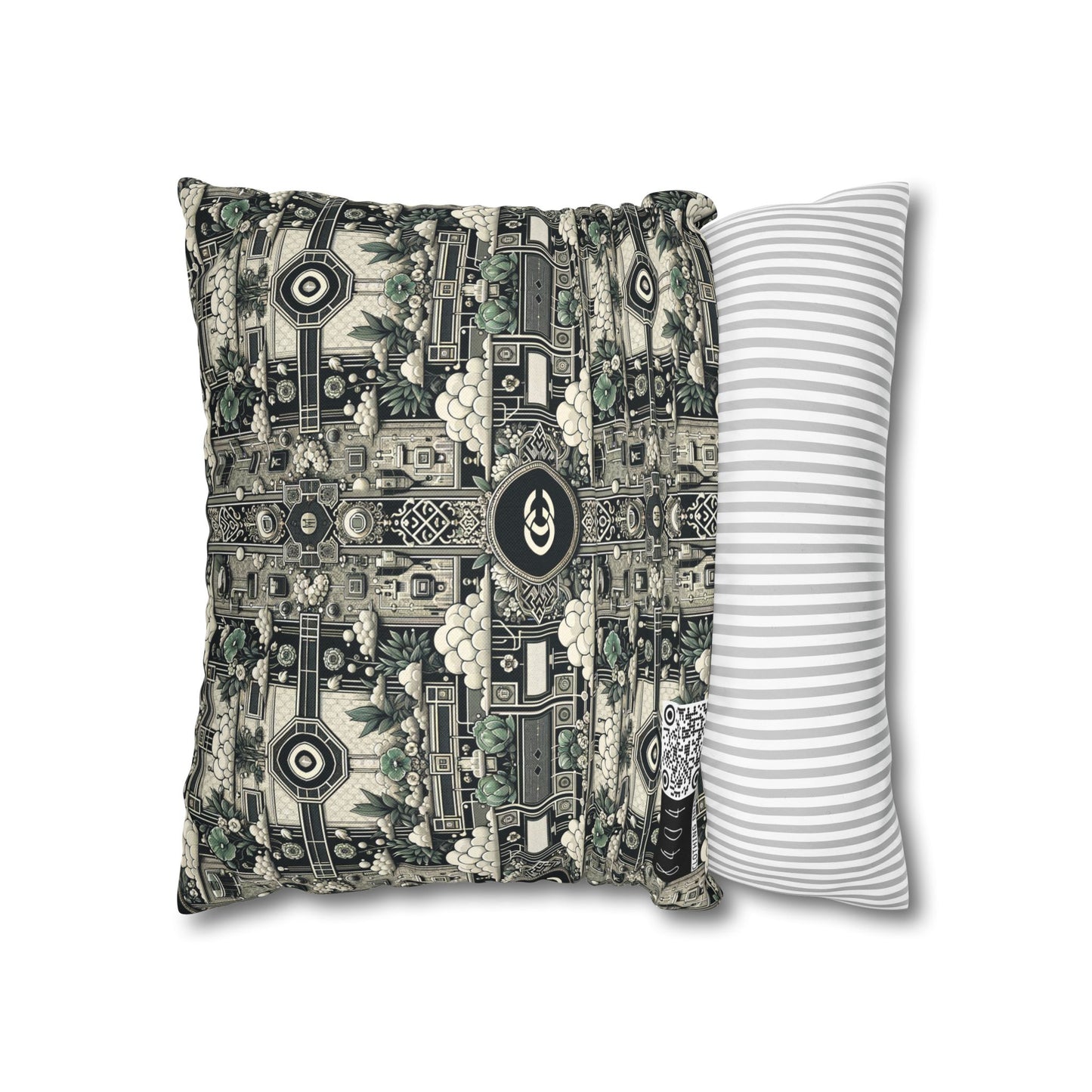 Cyber Garden Party Tech Garden Extravaganza Spun Polyester Square Pillowcase - 8404 Design-54