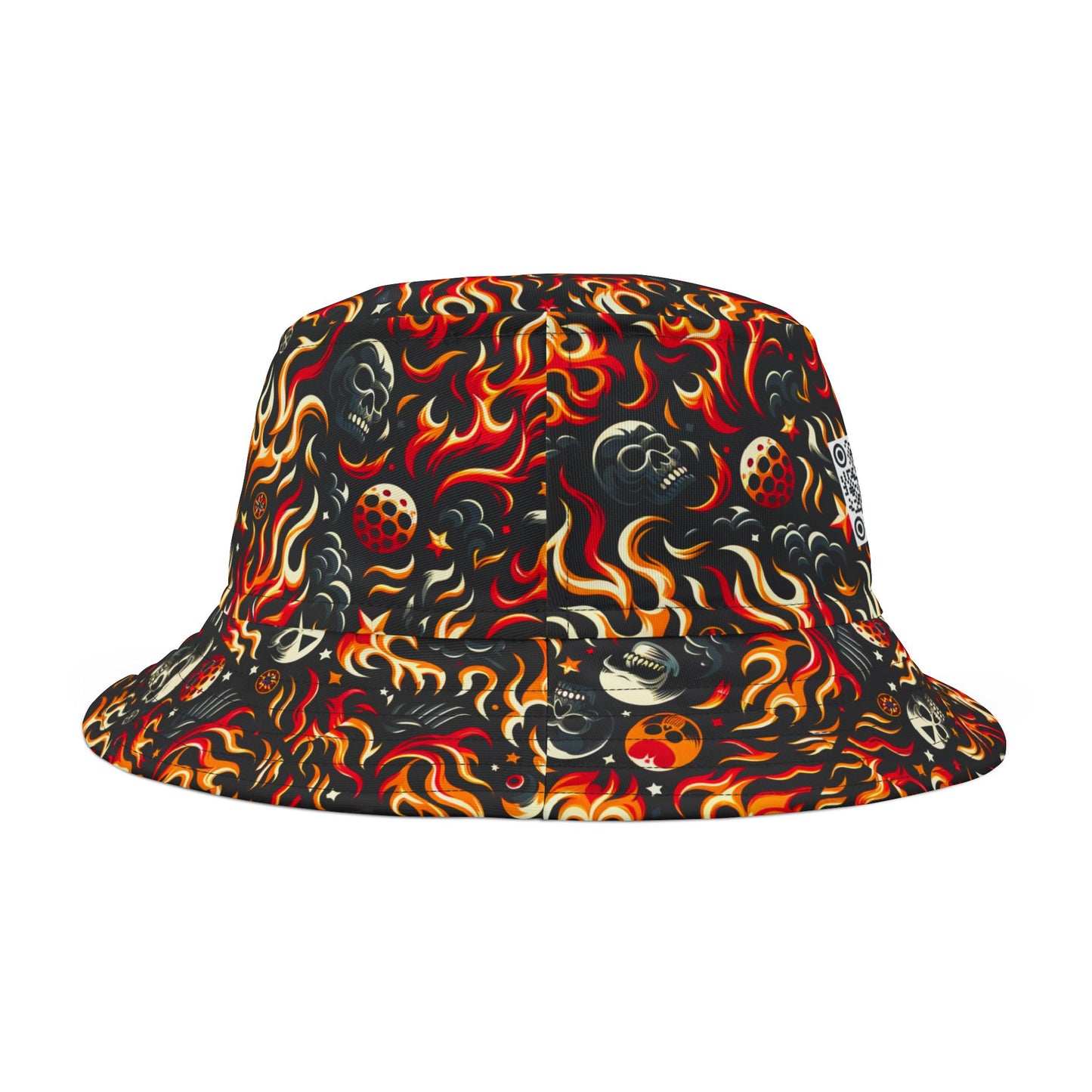 Flame Graphics Maximalist Streetwear Bucket Hat - 8404 Design-76