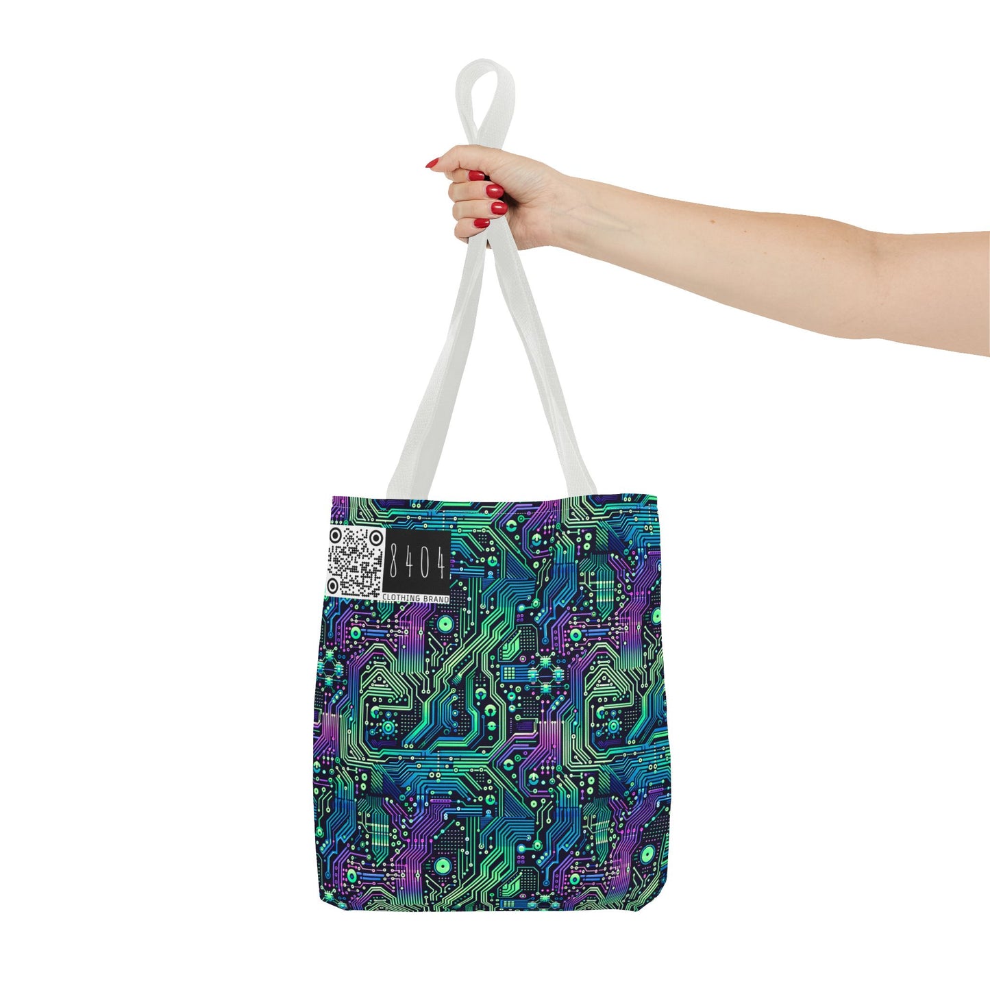 Tech-Infused Neon Tech-Forward Streetwear Tote Bag - 8404 Design-66
