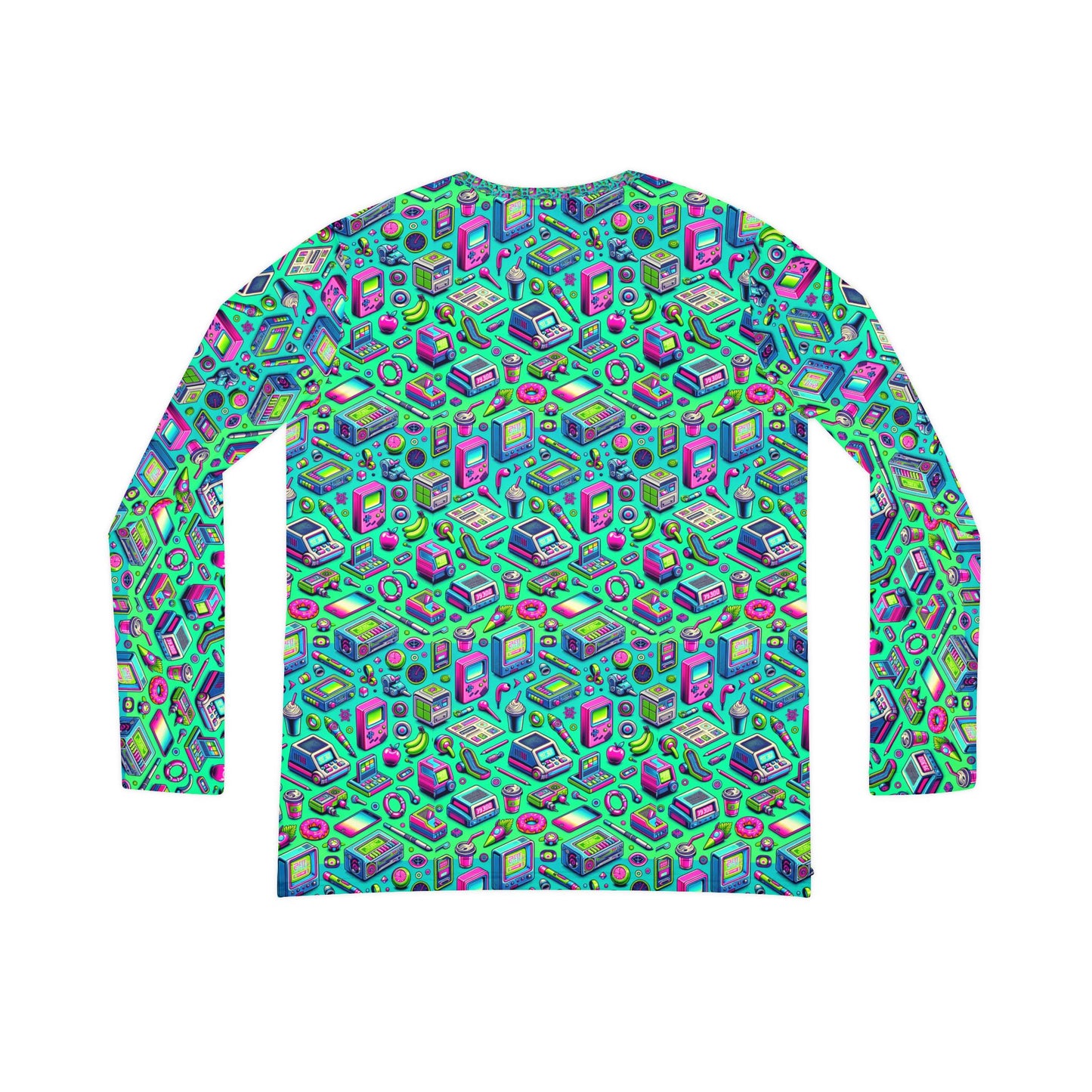 Y2k Revival Nostalgic Futurism Women's Long Sleeve V-Neck Shirt - 8404 Design-48