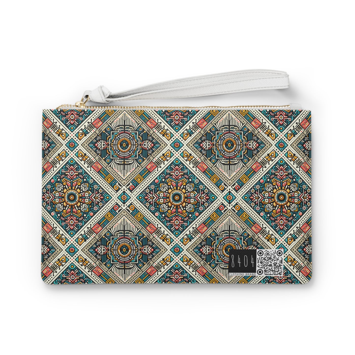 Cultural Fusion Tech Blend of Cultural Heritage With Tech-Inspired Elements Clutch Bag - 8404 Design-64